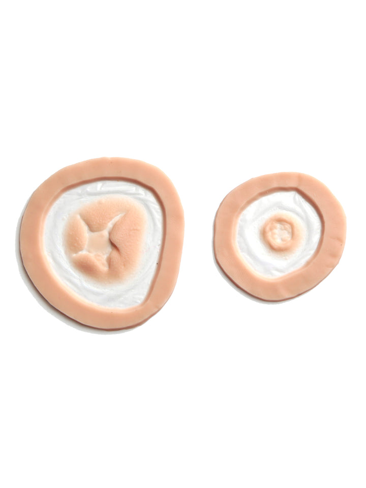 Bullet Entry and Exit Wound Set Silicone Prosthetics