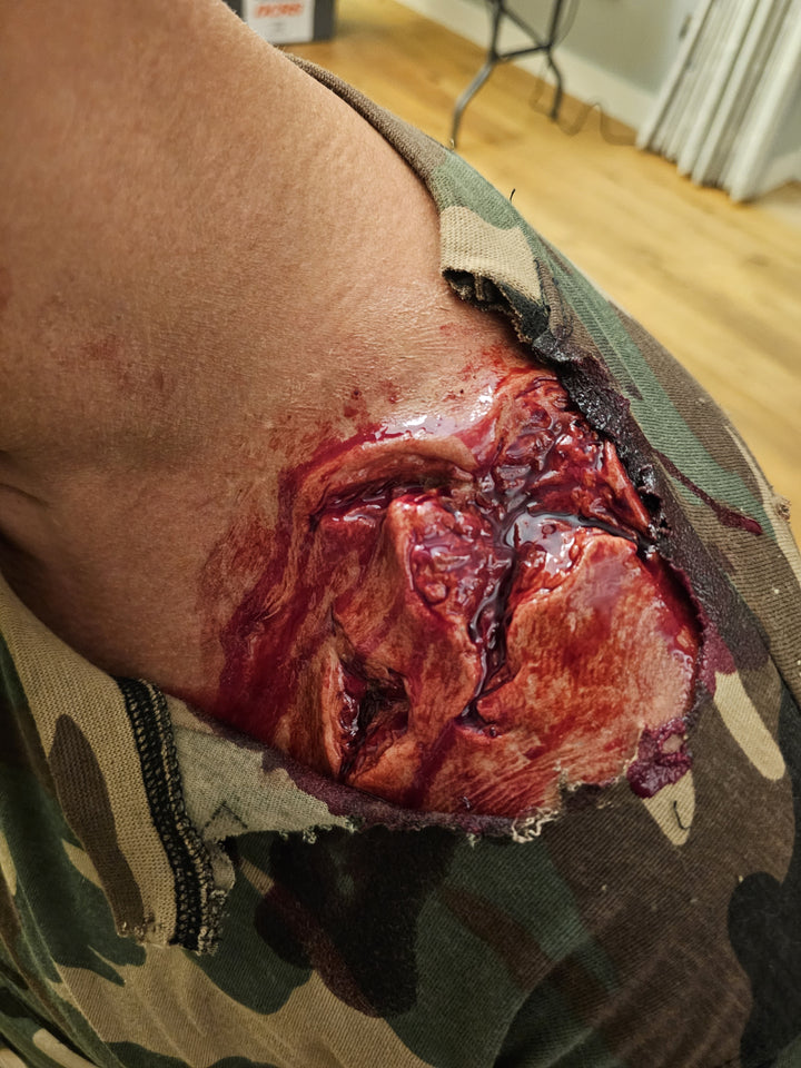 Large Bite Wound Silicone Prosthetic